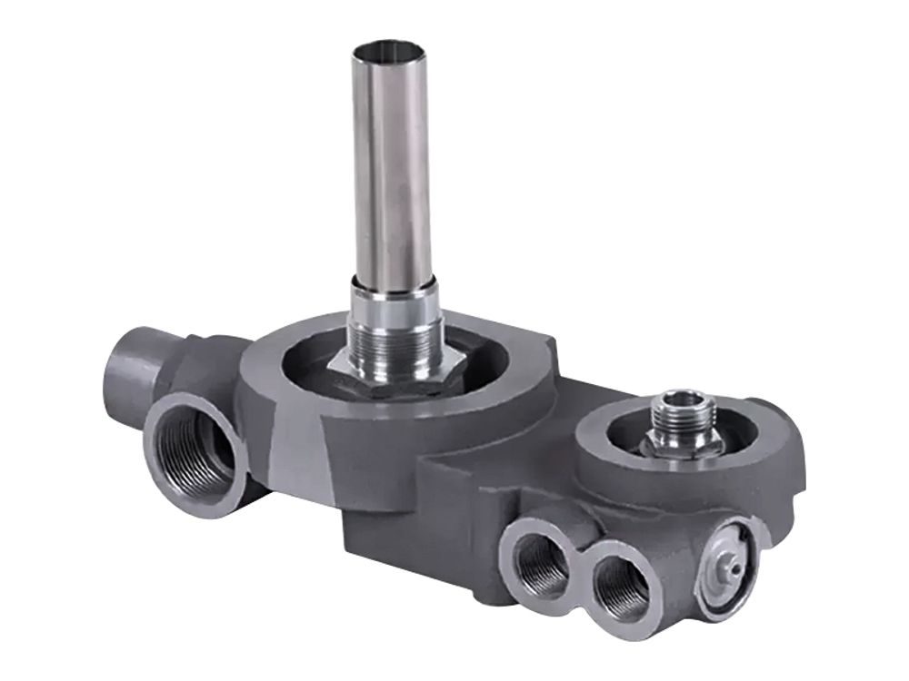 Клапан винтового компрессора D25 мм: мин. давления + термостат + площадка для фильтра и сепаратора Red Star CTV-25TJ -02- A-71