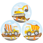 Тарелки бумажные «Строительная техника», 17 см/ 23 см, 6 шт