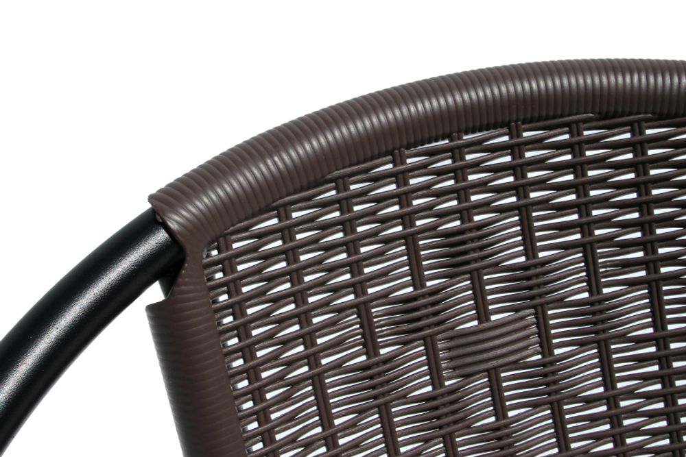 Набор мебели Garden Story Луис (4 Стул Garden Storyа+стол 90х150 см, каркас черн, пластик коричн.)