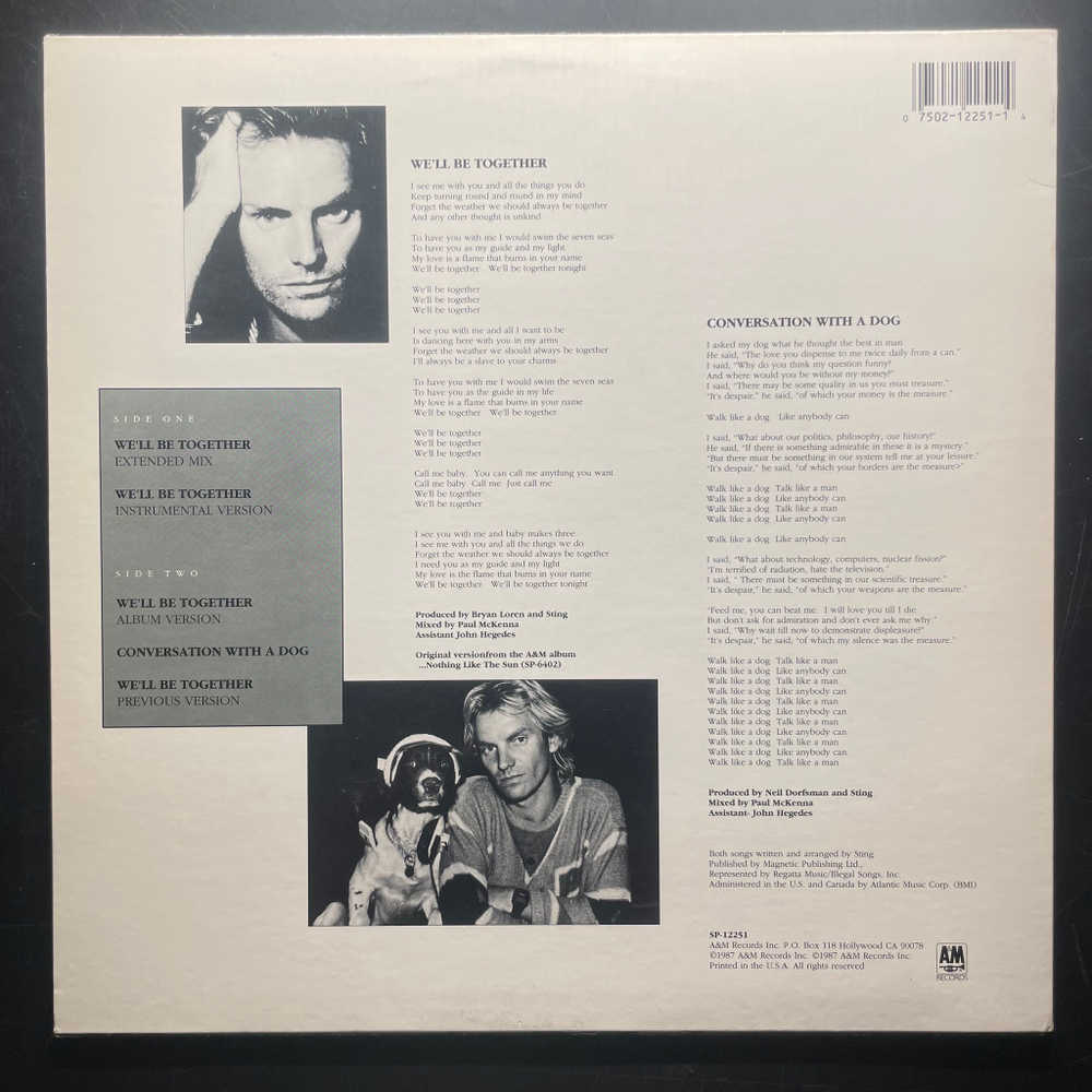Sting ‎– We'll Be Together (США 1987г.) EP