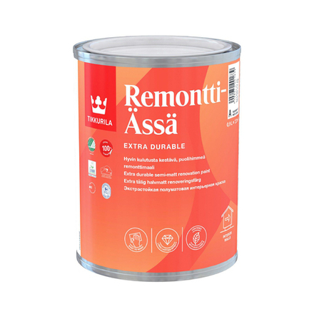 Краска акрилатная Remontti-Ässä (Ремонти-Ясся) TIKKURILA 0,9л белый (база А)