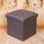 Пуфик для хранения вещей складной «ВЕСТА», цвет пастельно серый, 31*31*30.5см