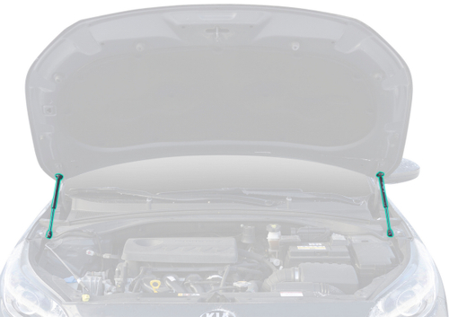 Газовые упоры капота Pneumatic для Kia Ceed III 2018-2021 2021-н.в., 2 шт., KU-KI-CD03-00
