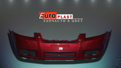 Передний бампер в цвет для Chevrolet Aveo T250 73L Super Red 73L Красный