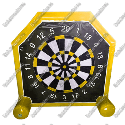 Надувной герметичный дартс «Мини» жёлтый, диаметр 1,65 м, размер 1,65×1×1,65 м