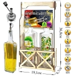 Набор стеклянных ёмкостей для масла и уксуса с дозатором 2шт, 500мл, на подставке