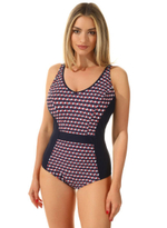 Слитный купальник с геометрическим принтом Amalfi (Размер: F/L) (Цвет: разноцветный)