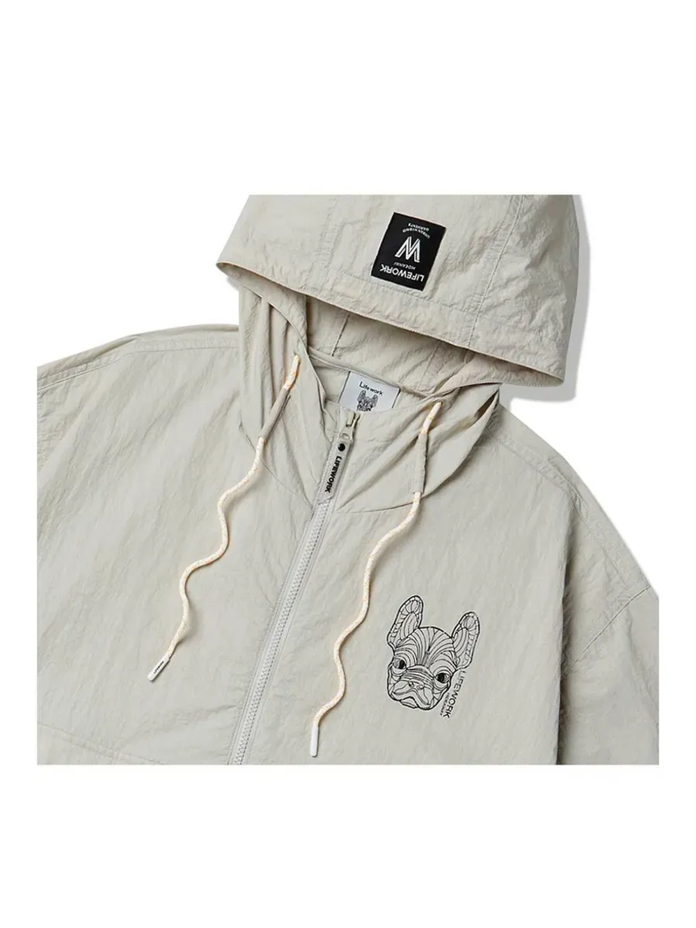 Куртка анорак нейлоновая с коротким рукавом и капюшоном