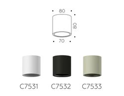 Ambrella Корпус светильника накладной для насадок D70mm DIY Spot C7532