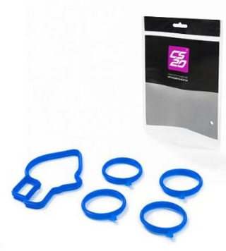 Прокладки рессивера 2112-1008636/38, 2170 (н-р колец) (кт5шт) силикон СИНИЙ PROFI CS20 06145