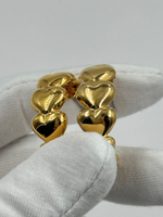 Серьги кольца с сердечками