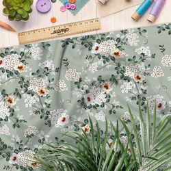 Ткань оксфорд 600 цветы Невеста на бирюзовом