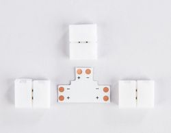 Ambrella Соединитель T для светодиодной ленты 2835 12/24V (2 конт.) GS6901 (5шт) LED Strip GS6901