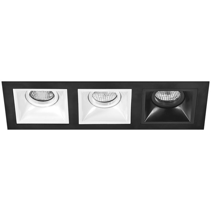 Комплект из светильников и рамки Lightstar Domino Quadro (214537+214506+214506+214507) D537060607