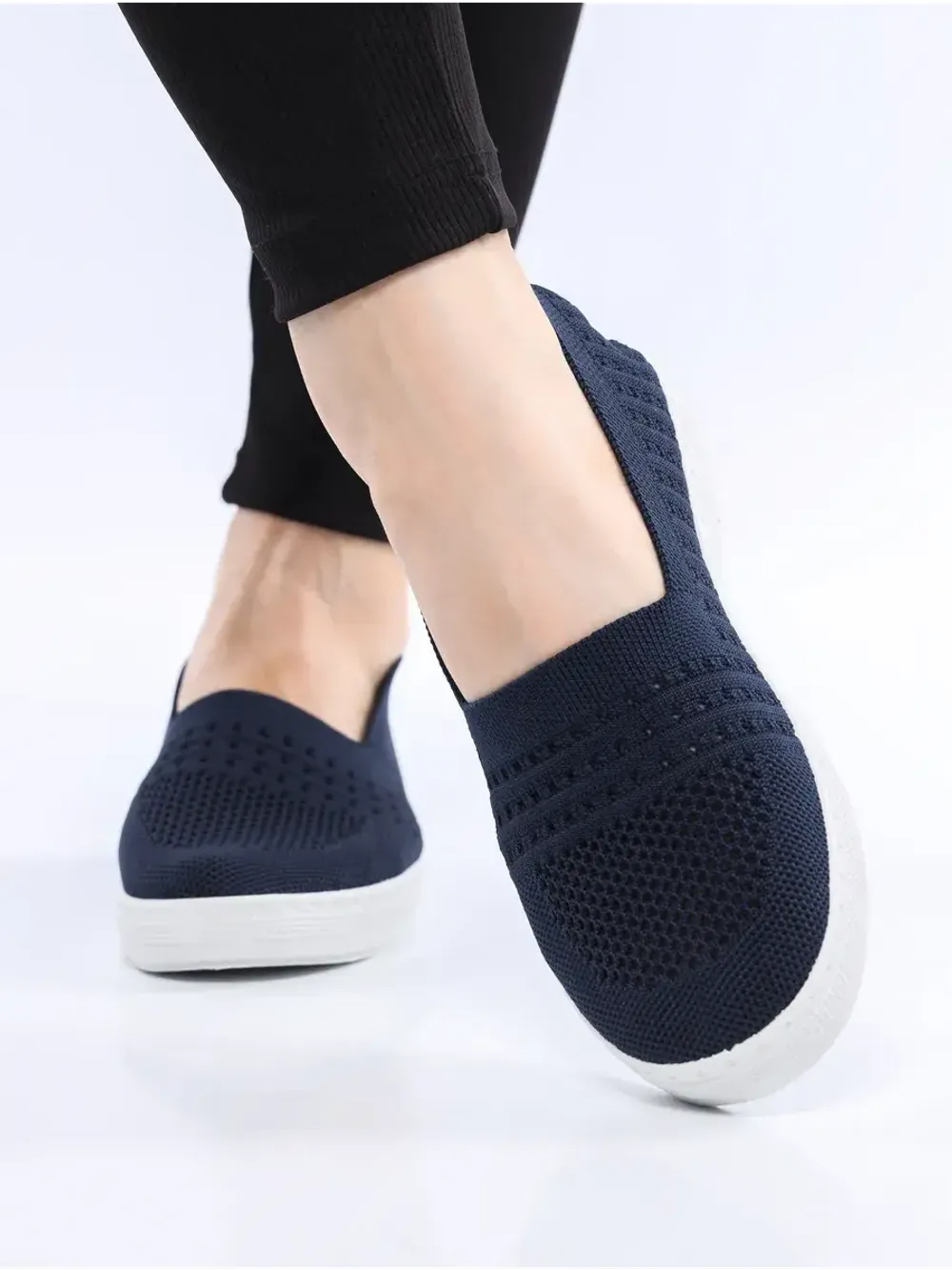 Мокасины летние текстильные