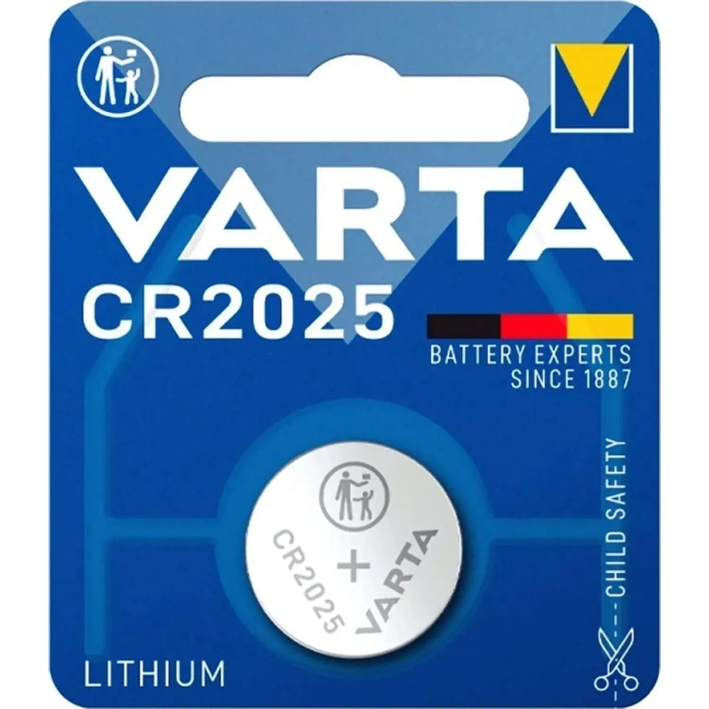 Батарейка Varta ELECTRONICS CR2025 1шт Lithium 3V (6025) (1/10/100)