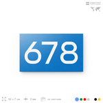 Номер на дверь 678, табличка на дверь для офиса, квартиры, кабинета, аудитории, склада, голубая 120х70 мм, Айдентика Технолоджи