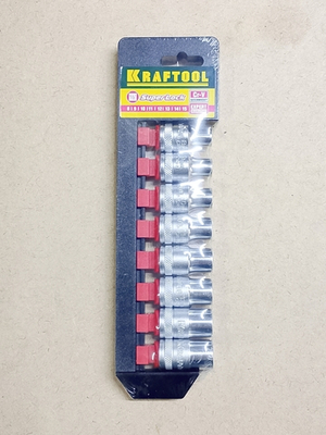 Головки торцевые Kraftool Expert Qualitat Super Loock 1/2" 8-15мм 8 предметов