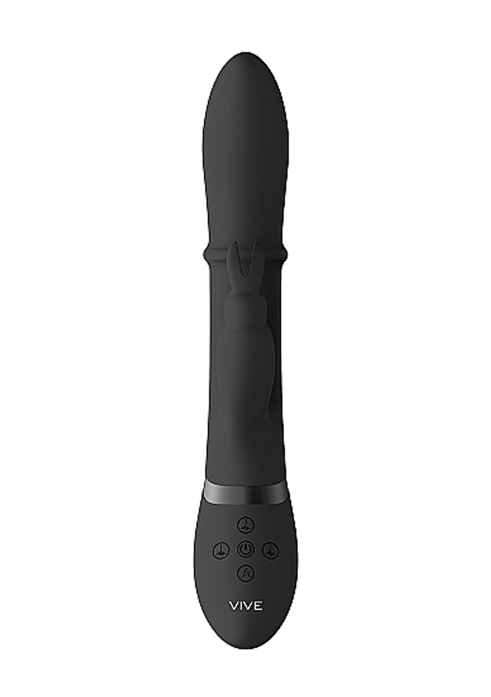 Вибромассажер-кролик Vive Halo со стимулирующим кольцом и функцией "мгновенный оргазм"