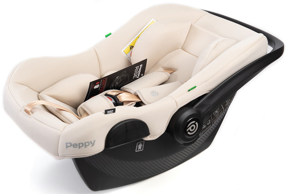 Детская коляска Peppy Monaco Thermo 3 в 1 с автокреслом Rise Milk Beige