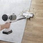 Пылесос вертикальный акк. Greenworks SV24360, 24V, б/щет, 250 Вт, 17 кПа, электрощетка, 2 насадки, LED, белый+серебро, 1х4Ач и ЗУ (4702107UB)