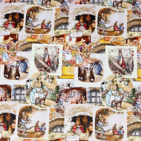 СЕМЕЙСТВО КРОЛИКОВ, 100% хлопок Handmade Fabrics 1