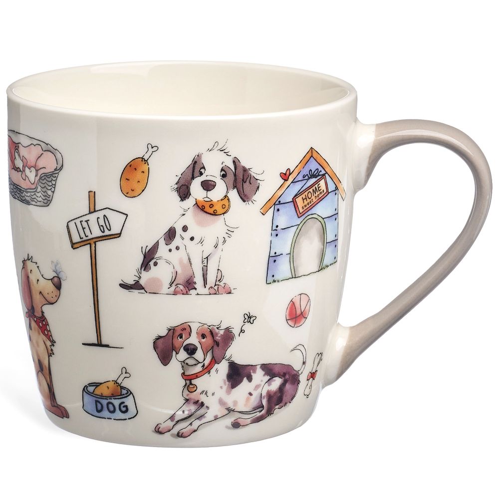 НАБОР ДЛЯ ЗАВТРАКА LEFARD "DOGS", 2 ПР.: САЛАТНИК 500МЛ, КРУЖКА 345МЛ