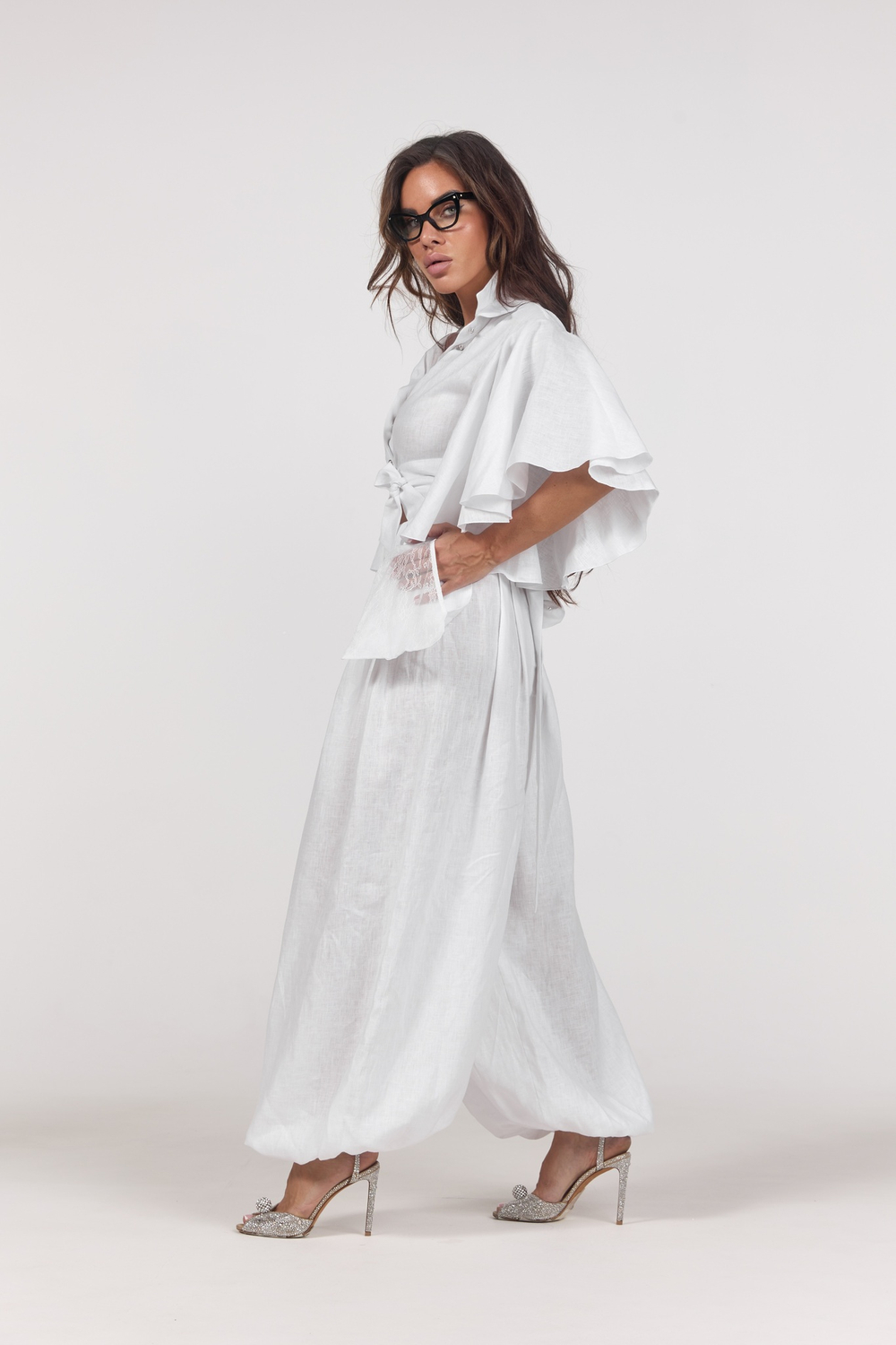 Широкие льняные штаны «Aladdin Pants by MD»