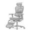 Кресло FALTO Ergohuman Luxury 2 с подножкой ( серый каркас /сетка светлаяT-168-B2 Natural)