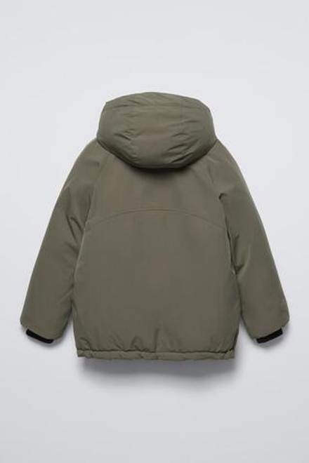 ZARA КУРТКА WATER REPELLENT, СВЕТЛЫЙ ХАКИ