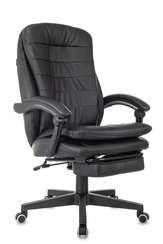 Кресло руководителя Бюрократ T-9950MSG-F черный эко.кожа крестов. пластик подст.для ног
