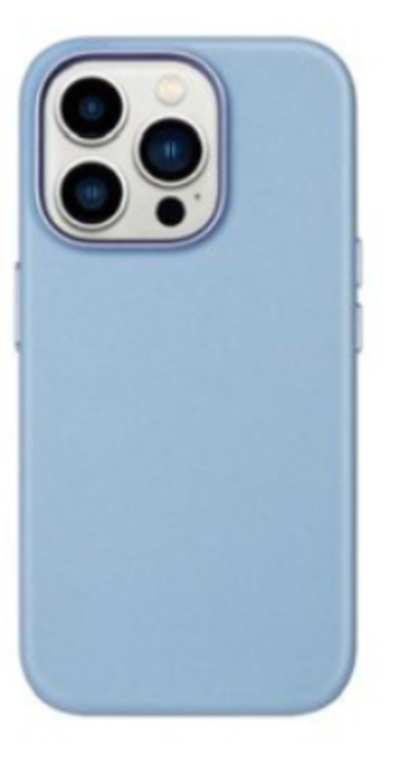 Чехол-накладка Puloka Solemn Magsafe для iPhone 15 Pro Max искусcтвенная кожа (голубой)