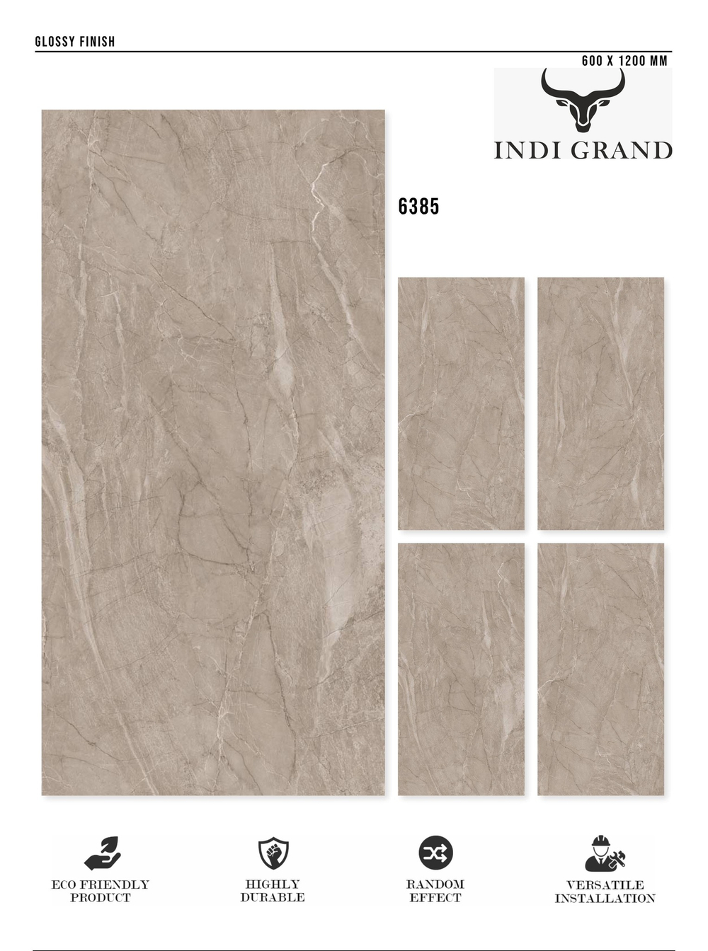 Керамогранит glossy №4 , 60х120, 6385