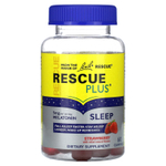 Bach, Rescue Plus, жевательные мармеладки для сна, клубника, 60 жевательных мармеладок (2,5 мг в 1 жевательной мармеладке)