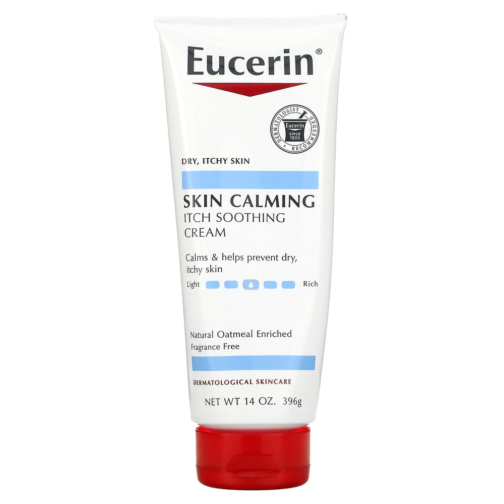 Eucerin, Успокаивающий крем, для сухой, раздраженной кожи, без отдушек, 396 г (14 унций)