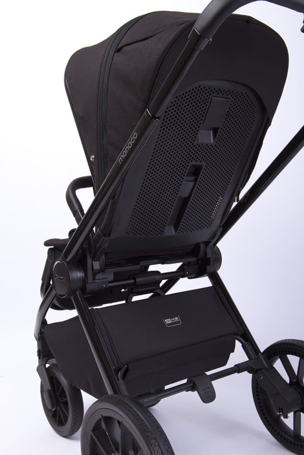 Коляска детская Peppy Monaco 2 в 1 Brilliant black (черный), рама черный глянец