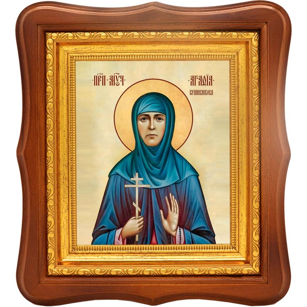 Агафия Крапивникова преподобномученица. Икона на холсте.