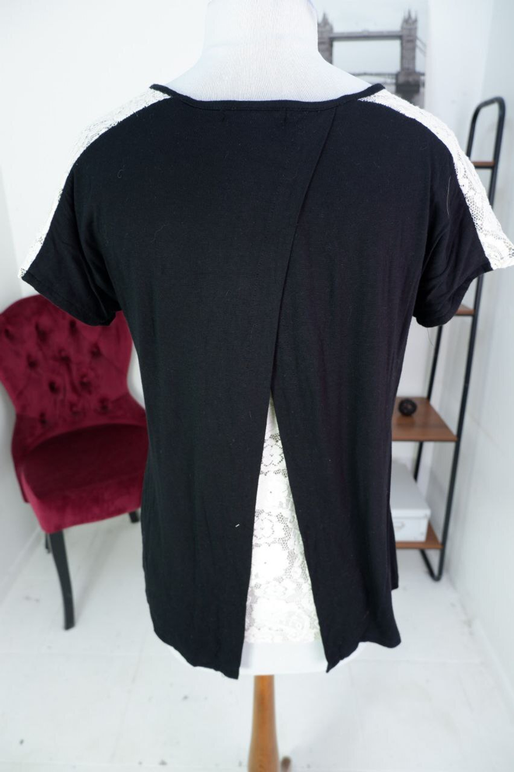 Блузка Design History с кружевной отделкой 44 размер