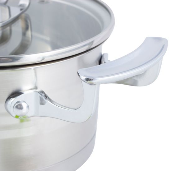 Набор кастрюль 4 предмета 1,7 л; 2,4 л. Kamille KM 5860 из нержавеющей стали