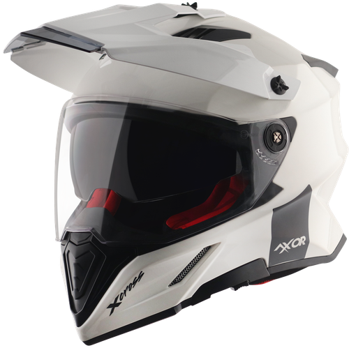 Шлем AXOR X-CROSS DUAL VISOR SC, с визором, цвет белый (S)