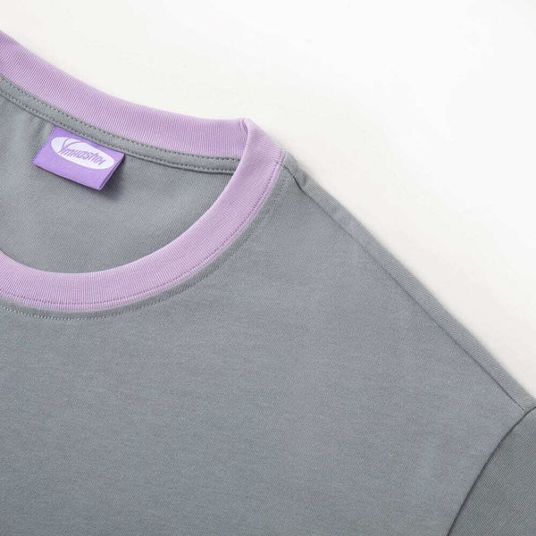 Футболка Love серая / пурпурная - фото 4