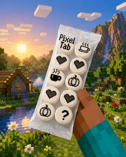 Энергетические таблетки PixelTab с кокосовым MCT-маслом со вкусом тыквы