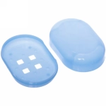 Набор банный дорожный 4шт «Traveler - Полоска», микс 2 цв., (мочалка, футляр 2шт, расческа), 21*12*7см✦