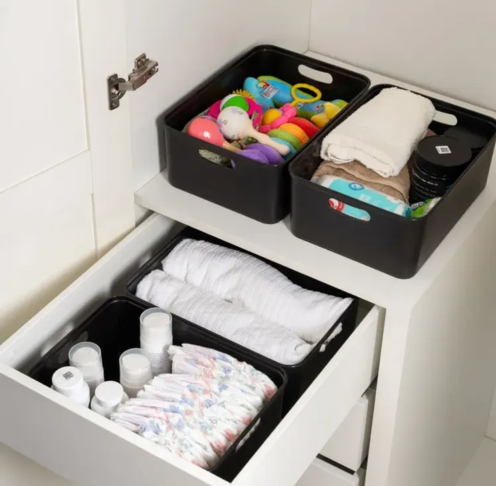 Корзина Agraba, 7.5 л, 32х 23х12 см, базальт, пластик