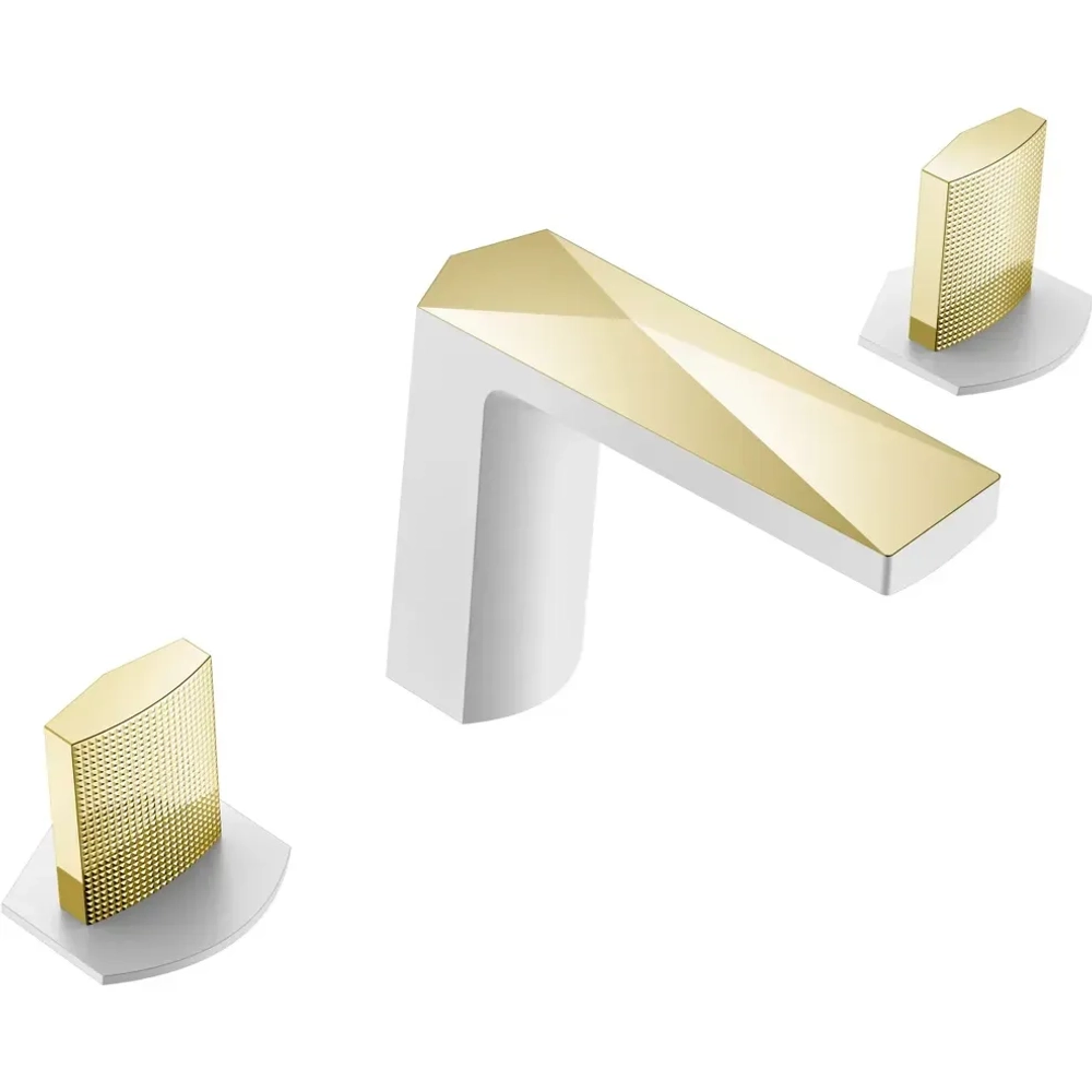 Смеситель для раковины Boheme Venturo 150-WG-TOUCH белый, золото