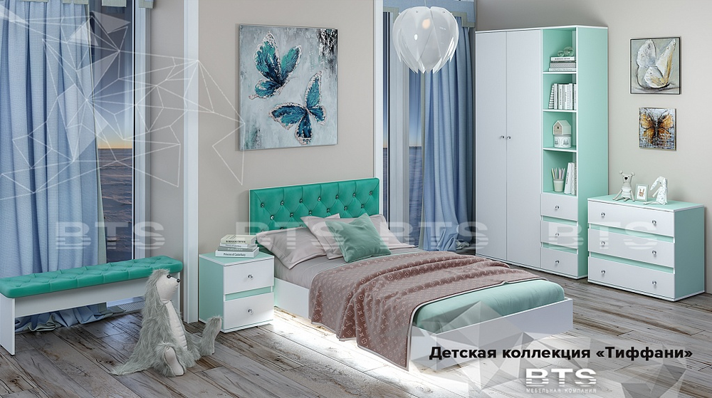 Комод Тифани КМ-07 кенди/белый