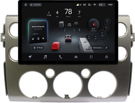 Магнитола для Toyota FJ Cruiser 2005-2022 (рамка серая) - Teyes CC4-PRO монитор 13" 2K QLED на Android 13, Snapdragon 778G, 8+128, AI, CarPlay, DSP, 4G SIM-слот