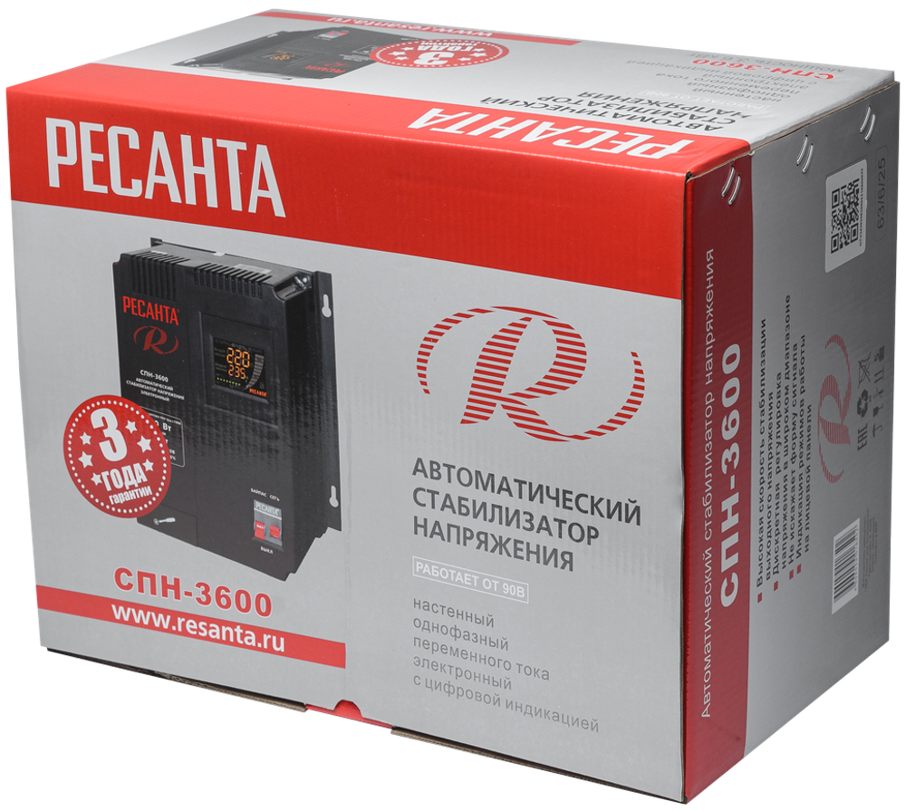 Стабилизатор напряжения Ресанта СПН-3600