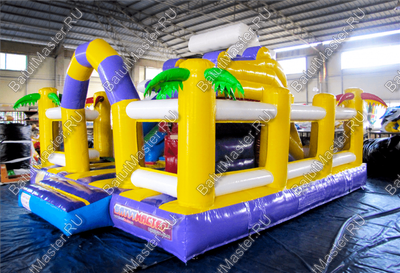 Коммерческий батут "Белый клык" с немеханизированной головой, размер 6*5*4 м