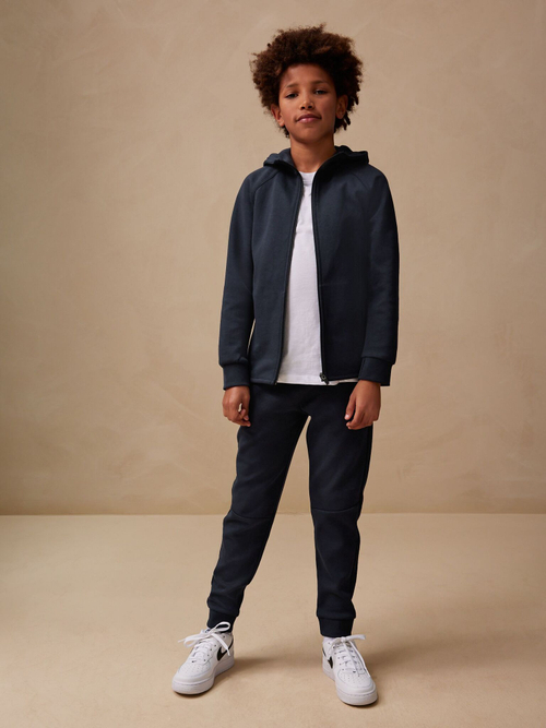 Толстовка на молнии с капюшоном и джоггеры в комплекте для мальчика Next D61-707, Темно-синий